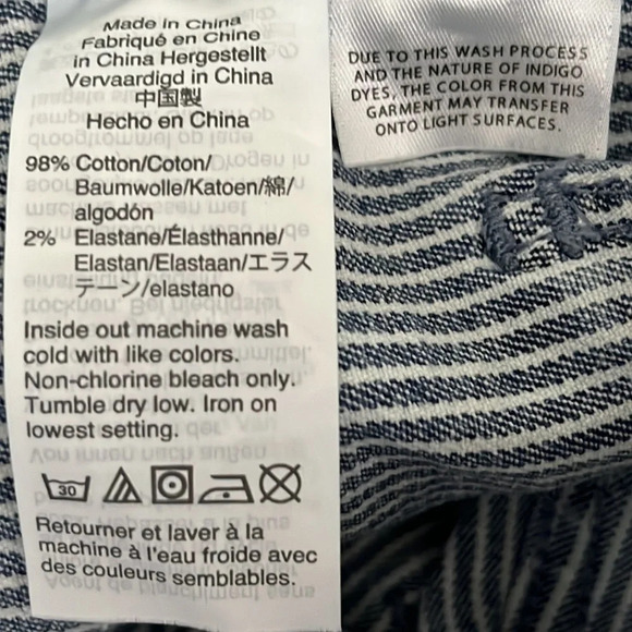 Madewell 9" Mid-Rise Skinny Jeans in Piper Stripe - Size 25 - Picture 7 of 7